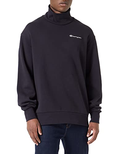 Champion Herren Eco Future Fleece High Neck Kapuzenpullover, Schwarz, M von Champion