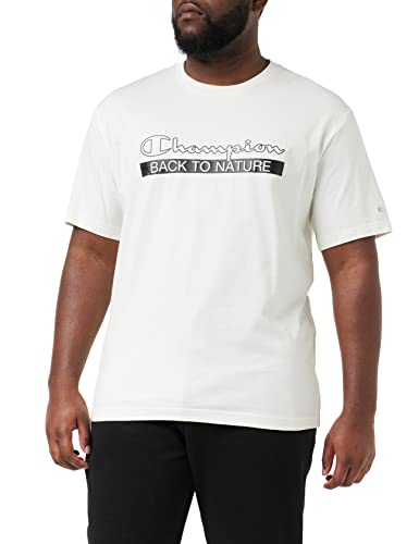 Champion Herren Eco Future Graphic S-S T-Shirt, Cremefarben, XXS von Champion