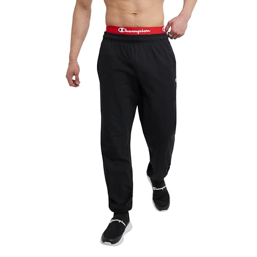 Champion Herren Geschlossener Boden, Leichter Jersey-Jogger Jérsei Lee. ve E Fechada Hose, schwarz, 4X-Groß von Champion