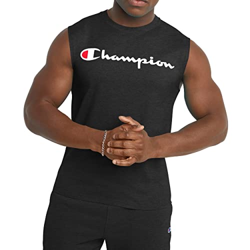 Champion Herren Graphic Jersey Muscle Hemd, schwarz, X-Groß von Champion