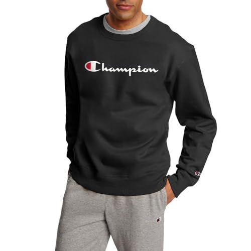 Champion Herren Graphic Powerblend Fleece Crew Sweatshirt, schwarz-y06794, Medium Champion Herren Graphic Powerblend Fleece Crew Sweatshirt, schwarz-y06794, Medium von Champion