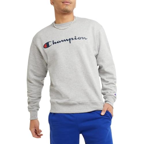 Champion Herren Graphic Powerblend Fleece Crew Sweatshirt, Oxford Gray-y06794, Small von Champion