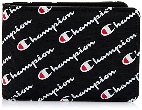 Champion Herren Graphic Wallet Geldbörse, Schwarz/Scarlet-Logo, Einheitsgröße von Champion