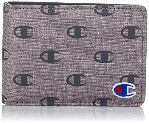 Champion Herren Graphic Wallet Reisezubehr-Bi-Fold-Brieftasche, Grau meliert, Einheitsgröße von Champion