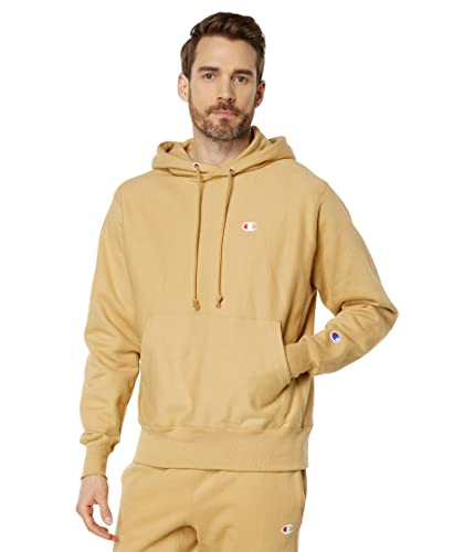 Champion Herren Hoodie, Reverse Weave Fleece Bequemer Pullover Sweatshirt für, Grafik Kapuzenpullover, Sandrock Left Chest C, XL von Champion