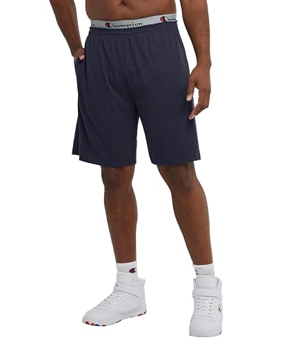 Champion Herren, Everyday Cotton, Lightweight Lounge, Jersey (Reg groß) Shorts, Navy C Patch Logo, 3X von Champion