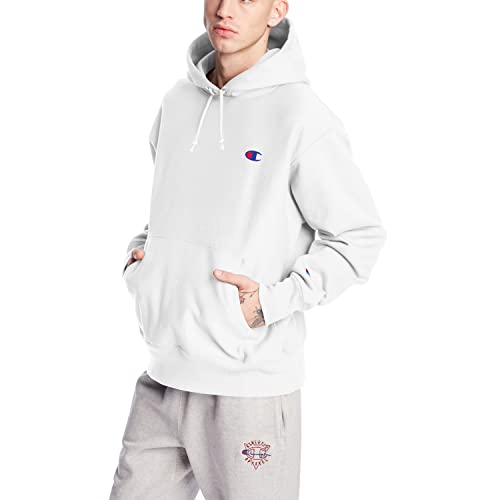 Champion Herren Kapuzenpullover INVALID DATA, Weiß/Linke Brust C Logo, M von Champion