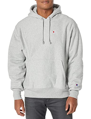 Champion Herren Kapuzenpulli Reverse Weave Pullover Hood-print, Grau, XL von Champion