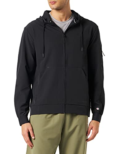 Champion Herren Legacy All Day Active Full Zip Kapuzenpullover, Schwarz, S von Champion