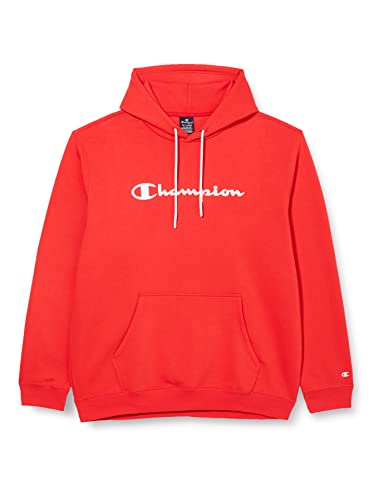 Champion Herren Legacy American Classics Heavy Powerblend Fleece Logo Kapuzenpullover, Intensives Rot, S von Champion