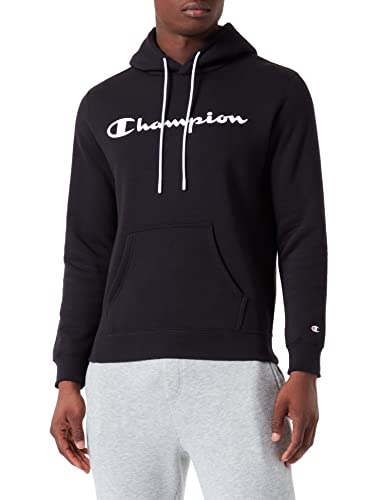 Champion Herren Legacy American Classics Heavy Powerblend Fleece Logo Kapuzenpullover, Schwarz, M von Champion