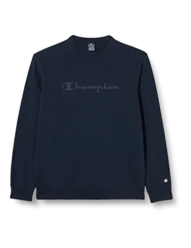 Champion Herren Legacy American Classics Heavy Powerblend Terry Logo Crewneck Sweatshirt, Blau Ton in Ton, XS von Champion