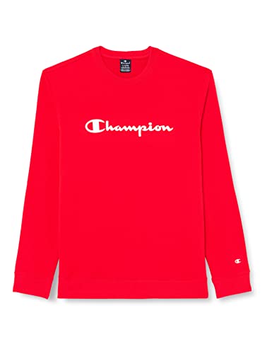 Champion Herren Legacy American Classics Heavy Powerblend Terry Logo Crewneck Sweatshirt, Intensives Rot, XS von Champion