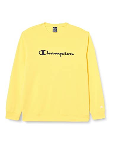 Champion Herren Legacy American Classics Heavy Powerblend Terry Logo Crewneck Sweatshirt, gelb, S von Champion