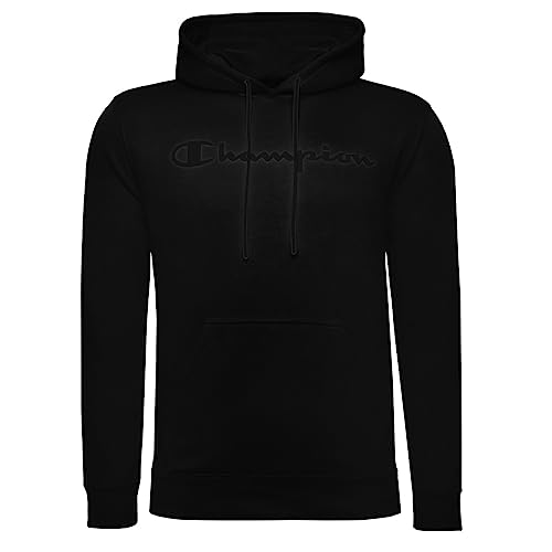 Champion Herren Legacy American Classics Heavy Powerblend Terry Logo Kapuzenpullover, Schwarz Ton in Ton, M von Champion