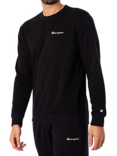 Champion Herren Legacy American Classics Heavy Powerblend Terry Small Logo Crewneck Sweatshirt, Schwarz, M von Champion