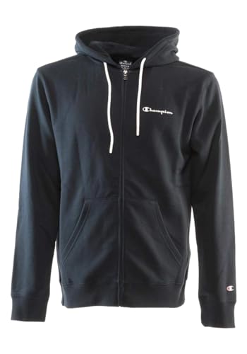 Champion Herren Legacy American Classics Heavy Powerblend Terry Small Logo Full Zip Kapuzenpullover, Schwarz, XXL von Champion
