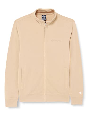 Champion Herren Legacy American Classics Heavy Powerblend Terry Small Logo Full-Zip Sweatshirt, Braun Taupe, L von Champion