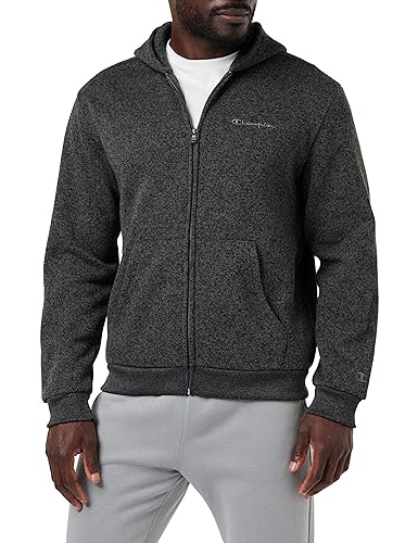 Champion Herren Legacy American Classics Knit Full Zip Kapuzenpullover, Grigio Melange, M von Champion
