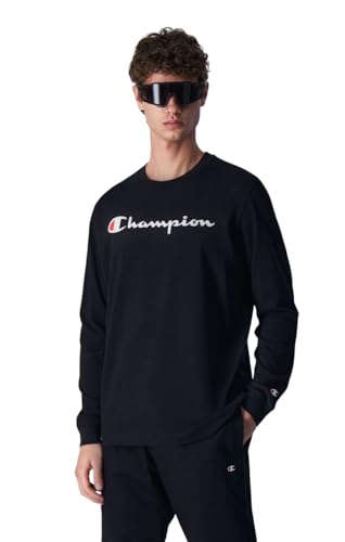 Champion Herren Legacy American Classics-L-s Crewneck Langarmshirt, Nero, Medium von Champion