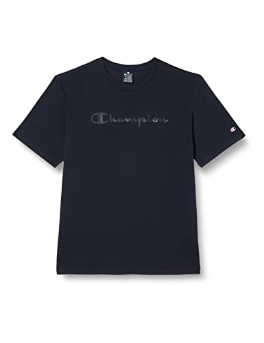Champion Herren Legacy American Classics Logo S/S T-Shirt, Blau Ton in Ton, Small von Champion