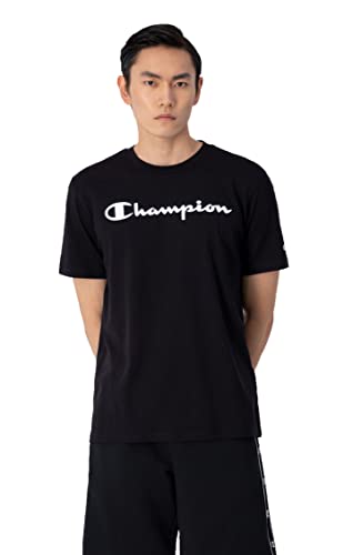 Champion Herren Legacy American Classics Logo S/S T-Shirt, Schwarz, XXL von Champion