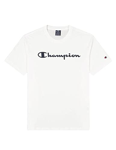 Champion Herren Legacy American Classics Logo S/S T-Shirt, Weiß, Small von Champion