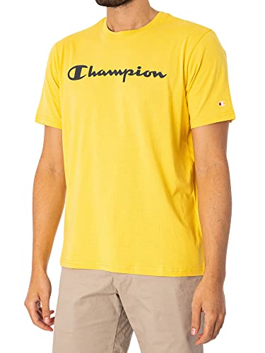 Champion Herren Legacy American Classics Logo S/S T-Shirt, gelb, Small von Champion