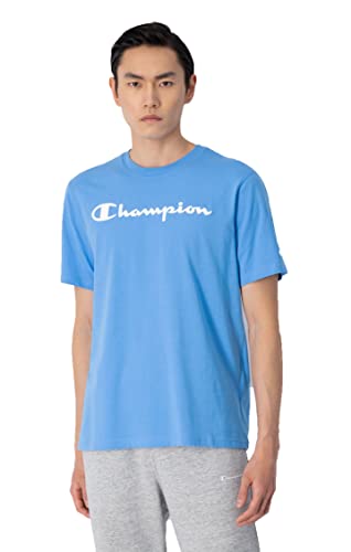 Champion Herren Legacy American Classics Logo S/S T-Shirt, hellblau, Medium von Champion