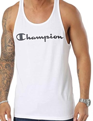 Champion Herren Legacy American Classics Logo Tank Unterhemd, Weiß, Small von Champion