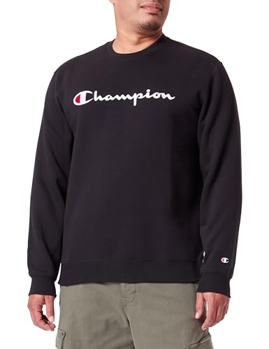 Champion Herren Legacy American Classics-Powerblend Fleece Crewneck Sweatshirt, Nero, M von Champion