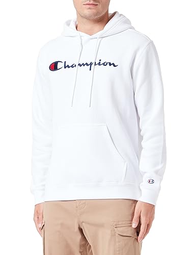 Champion Herren Legacy American Classics-Powerblend Fleece Kapuzenpullover, Weiß, S von Champion