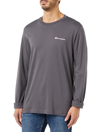 Champion Herren Legacy American Classics-Script Logo L-s Crewneck Langarmshirt, Grigio Grafite, Medium von Champion