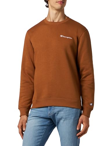 Champion Herren Legacy American Classics-Script Logo Powerblend Fleece Crewneck Sweatshirt, Marrone Chiaro, L Champion Herren Legacy American Classics-Script Logo Powerblend Fleece Crewneck Sweatshirt, Marrone Chiaro, L von Champion