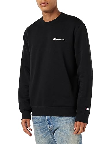 Champion Herren Legacy American Classics-Script Logo Powerblend Fleece Crewneck Sweatshirt, Nero, M von Champion