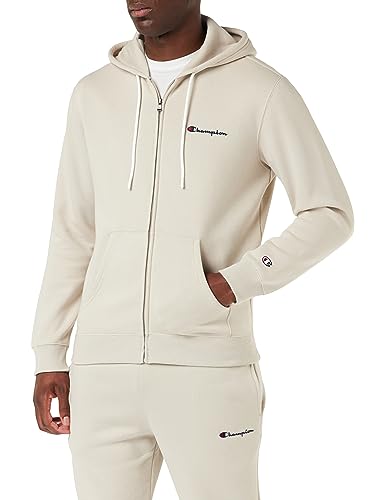 Champion Herren Legacy American Classics-Script Logo Powerblend Fleece Full Zip Kapuzenpullover, Grigio Argento, S von Champion