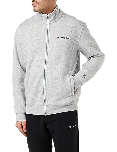 Champion Herren Legacy American Classics-Script Logo Powerblend Fleece High-Neck Full Zip Sweatshirt, Grau, One Size von Champion