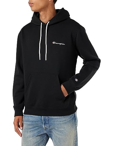 Champion Herren Legacy American Classics-Script Logo Powerblend Fleece Kapuzenpullover, Nero, S von Champion