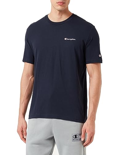 Champion Herren Legacy American Classics-Script Logo S-s Crewneck T-Shirt, Marineblau, Large von Champion