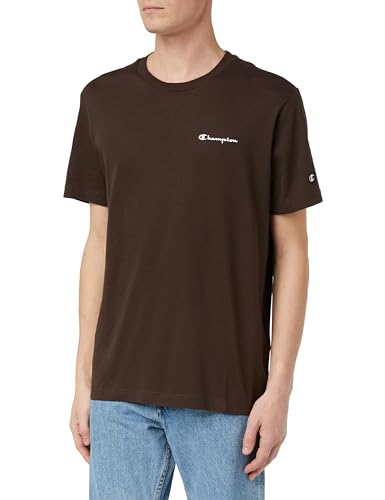 Champion Herren Legacy American Classics-Script Logo S-s Crewneck T-Shirt, Marrone, Small von Champion