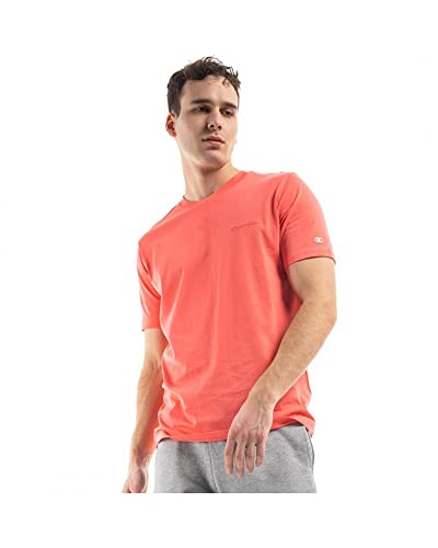 Champion Herren Legacy American Classics Small Logo S/S T-Shirt, Cyclamino Rosa, Large von Champion