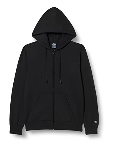 Champion Herren Legacy American Classics Stretch Interlok Small Logo Full Zip Kapuzenpullover, Schwarz, M von Champion