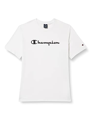 Champion Herren Legacy American Side Tape S/S T-Shirt, Weiß, Medium von Champion