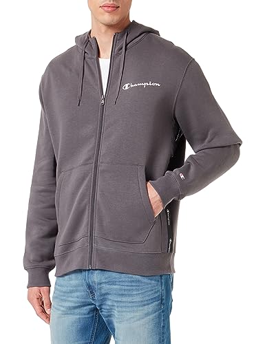 Champion Herren Legacy American Tape-Powerblend Fleece Full Zip Kapuzenpullover, Grigio Grafite, L von Champion