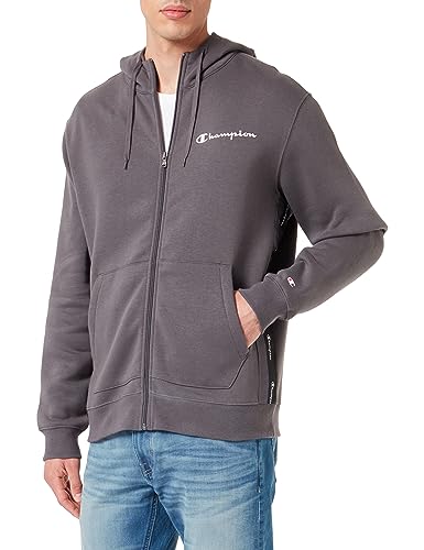 Champion Herren Legacy American Tape-Powerblend Fleece Full Zip Kapuzenpullover, Grigio Grafite, M von Champion