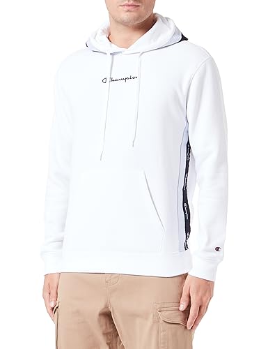 Champion Herren Legacy American Tape-Powerblend Fleece Kapuzenpullover, Bianco, S Champion Herren Legacy American Tape-Powerblend Fleece Kapuzenpullover, Bianco, S von Champion