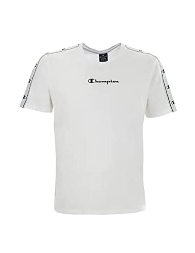 Champion Herren Legacy American Tape Small Logo S/S T-Shirt, Weiß, X von Champion