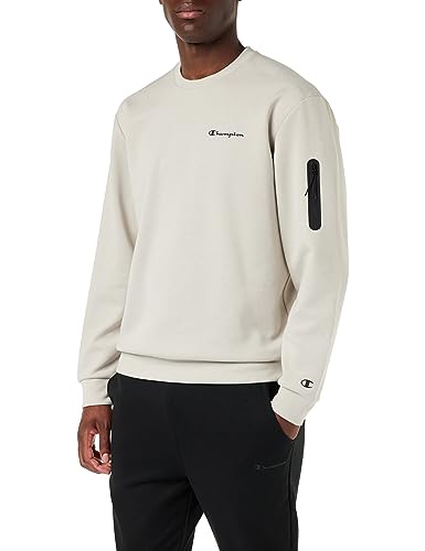 Champion Herren Legacy American Tech Interlock Crewneck Poly-Baumwolle Sweatshirt, Silber grau, L von Champion