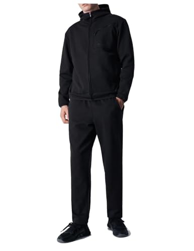 Champion Herren Legacy American Tech-Script Logo Stretch Poly Cotton Interlock Trainingshose, Nero, L von Champion