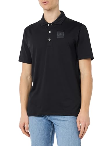 Champion Herren Legacy Athleisure Polo-S/S Polohemd, Schwarz, Medium von Champion